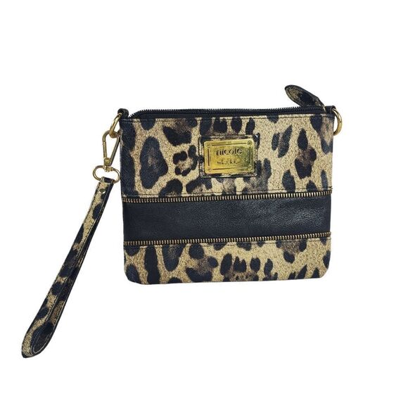 Nicole Miller Leopard Print Wristlet - Picture 1 of 6